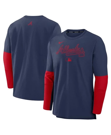 Мужской лонгслив Nike Authentic Atlanta Braves, сине-красный