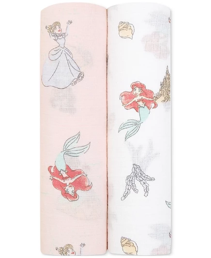 Пеленки для девочек aden + anais Mermaid, 2 шт., розовые