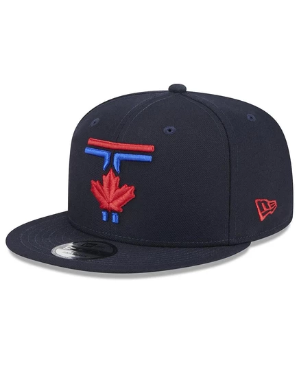 Мужская кепка-бейсболка New Era темно-синего цвета Toronto Blue Jays 2024 City Connect 9FIFTY Snapback navy