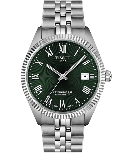Мужские часы Tissot Ballade Power, 39 мм, сталь, зеленый