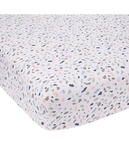 Простыня в кроватку Lambs & Ivy Terrazzo, белая