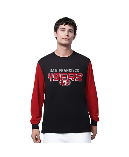 Мужская футболка Starter's Black San Francisco 49ers Thursday Night Gridiron с длинным рукавом для начинающих