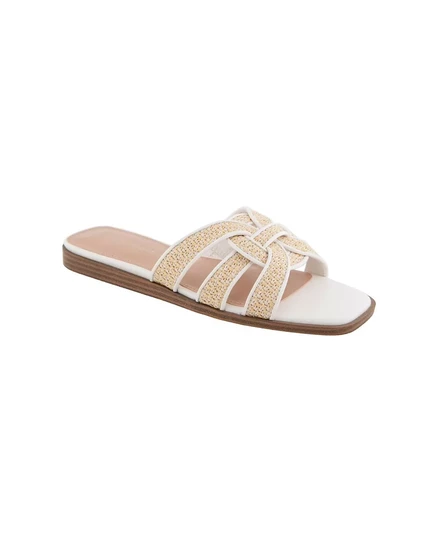  Женские босоножки на плоской подошве Meltem Slide natural/white