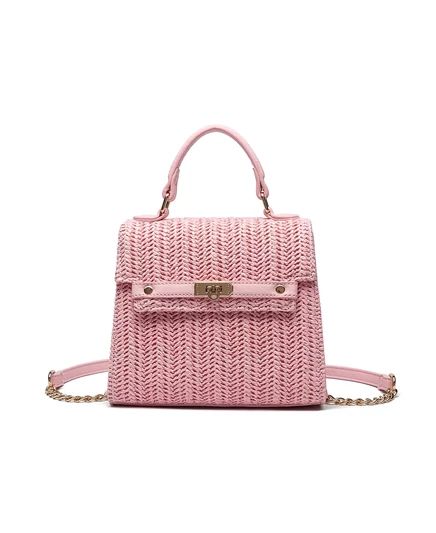  Соломенная сумка Stella Pastel через плечо blush
