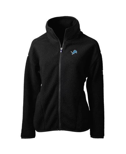 Женская черная куртка из флиса Detroit Lions Cascade Sherpa на молнии Cutter & Buck black