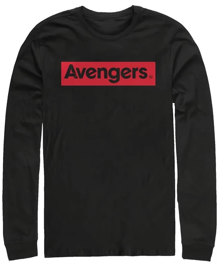 Мужской лонгслив Fifth Sun Avengers с логотипом, черный
