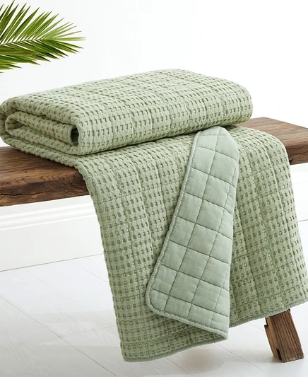 Стеганый плед Levtex Mills с вафельной вышивкой, 60
