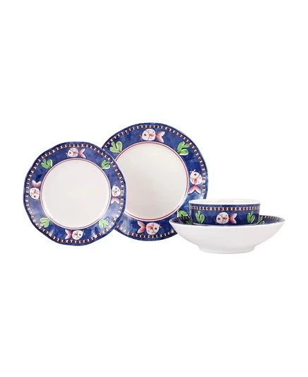 Набор для сервировки стола Vietri Melamine Campagna Pesce из 4 предметов