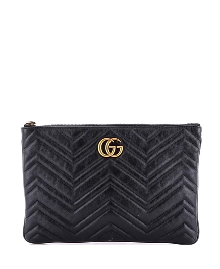 Женский клатч Gucci GG Marmont Matelassé, черный