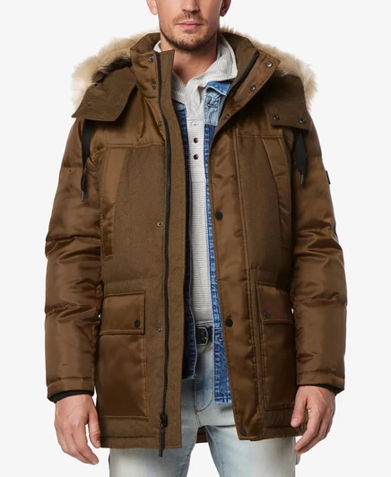 Мужская парка Marc New York Tripp пуховая, зеленая