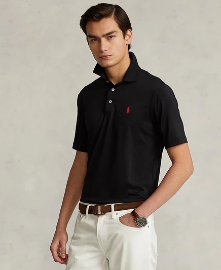 Мужское поло Polo Ralph Lauren Classic-Fit, черное