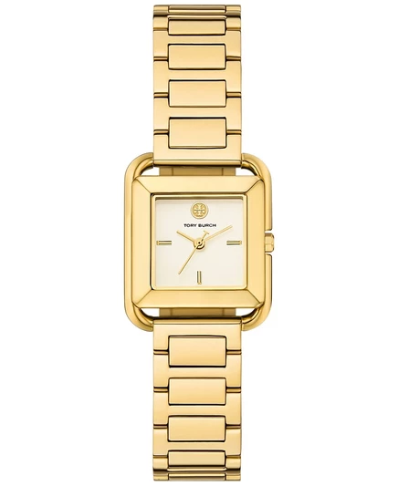 Женские часы-браслет Tory Burch The Kira Square с золотым браслетом из нержавеющей стали, 24 мм, золото