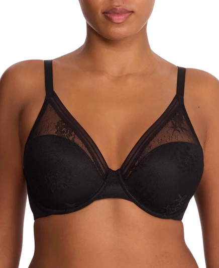 Бюстгальтер-футболка на косточках Natori Women's Love с кружевом по всей фигуре 731351 черный