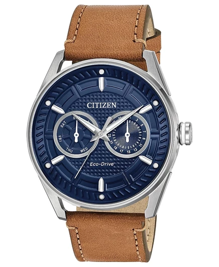 Мужские часы Citizen BU4020-01L 42 мм, коричневый кожаный ремешок