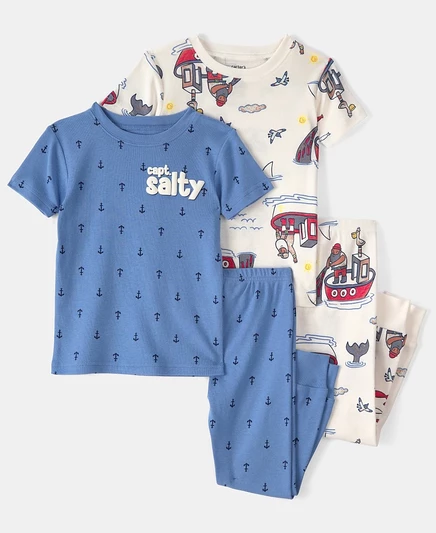 Мальчиковый пижамный комплект Carter's, 4 шт., разноцветный
