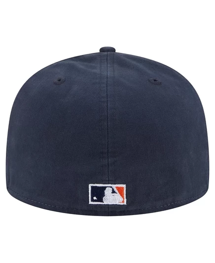 Мужская приталенная шляпа New Era Navy Houston Astros Championship с боковым флагом А-образной формы 59-го размера. navy