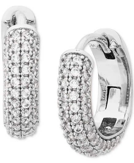 Женские серьги-кольца Kate Spade, прозрачные/серебристые