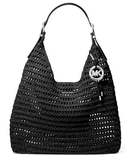 MICHAEL Michael Kors Nolita Большая сумка-хобо через плечо черного цвета