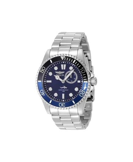 Мужские кварцевые многофункциональные часы Invicta 49278 Pro Diver с синим циферблатом серебристого цвета
