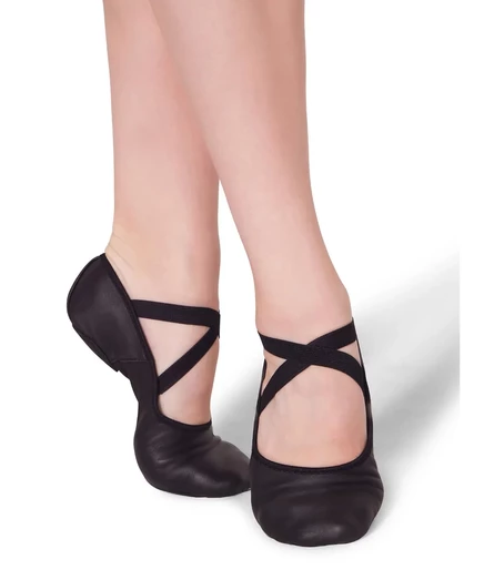 Женские балетки capezio hanami, кожаные, черные