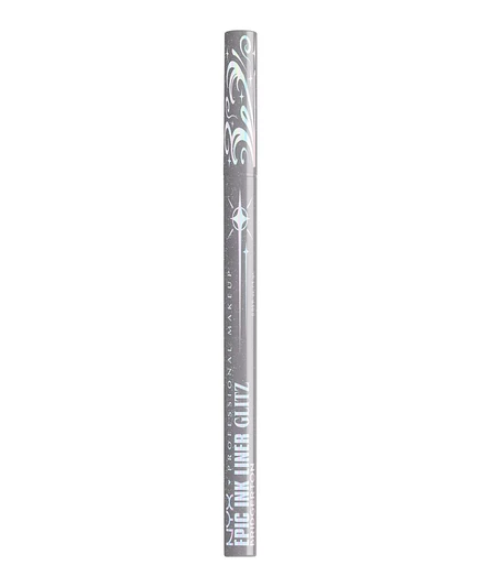 Профессиональный макияж NYX Bridgerton Royal Epic Ink Glitz Подводка для глаз серебристого цвета
