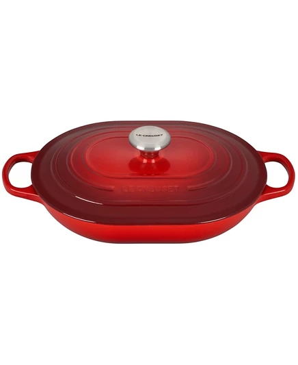 Чугунная овальная кастрюля Le Creuset 3,6 л, красная