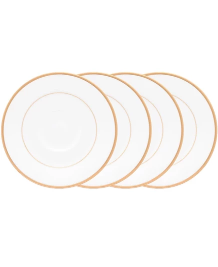 Набор блюдец Noritake Heritage, 4 шт., 15 см, золотая кайма