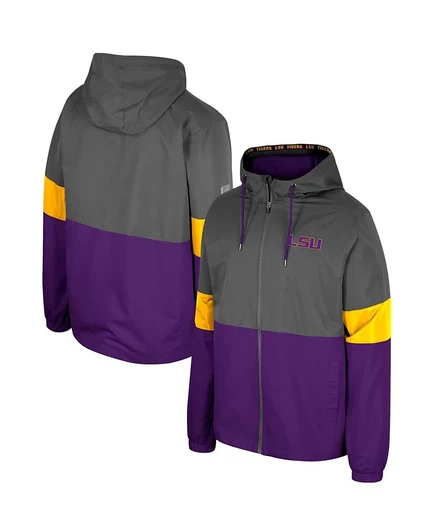 Мужская куртка Colosseum Miles на молнии LSU, серый