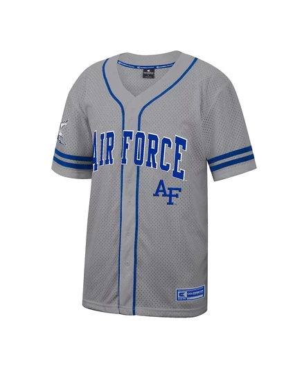 Мужская бейсбольная джерси Colosseum Air Force Falcons, серая