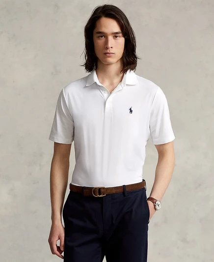 Мужская футболка-поло Polo Ralph Lauren Classic-Fit, белая