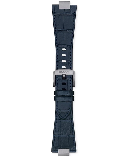 Ремешок для часов Tissot PRX, кожаный, синий, 12 мм