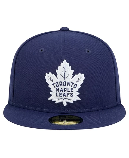 Мужская приталенная шляпа New Era темно-синего цвета Toronto Maple Leafs Core 59 размера 