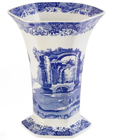 Ваза Spode Blue Italian шестиугольная