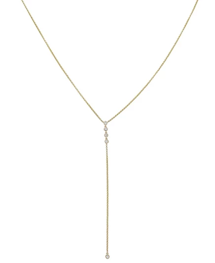 Колье Macy's Lariat 14K Gold 18″ с бриллиантами, золотое