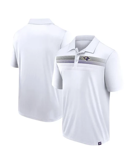 Мужское поло Fanatics Baltimore Ravens с логотипом, белое