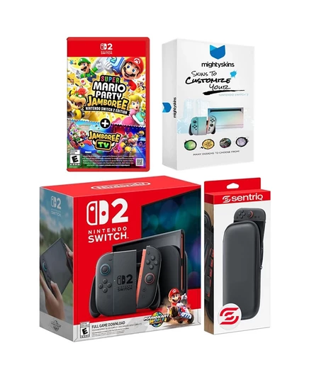 Консоль Nintendo Switch 2 комплект с Mario Kart и кейсом, серая