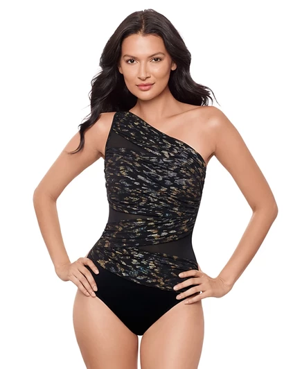 Женский слитный купальник Miraclesuit Jena Sparkle Plenty, черный