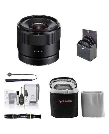 Объектив Sony E 11 мм f/1.8 с комплектом фильтров, черный
