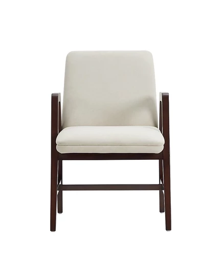 Обеденное кресло Manhattan Comfort Stella с бархатной обивкой из бука толщиной 23 дюйма цвета слоновой кости/кремовый