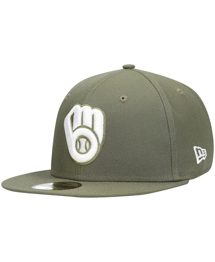 Мужская кепка оливкового цвета с логотипом Milwaukee Brewers