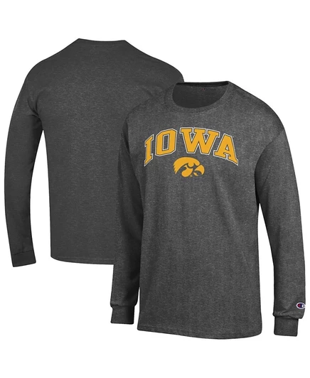 Мужской лонгслив Champion Iowa Hawkeyes, серый