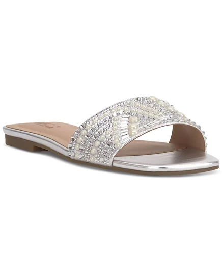  Женские босоножки-слипоны Pabla на плоской подошве, созданные для Macy's pearl bling