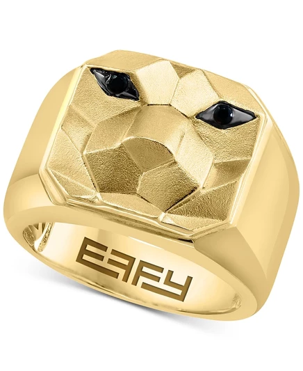 Мужское кольцо EFFY Lion серебро позол., спинель, золотистое