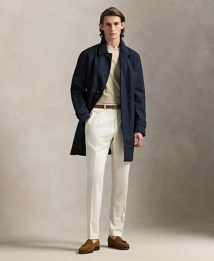 Мужское пальто Polo Ralph Lauren Gabardine Walking, синее