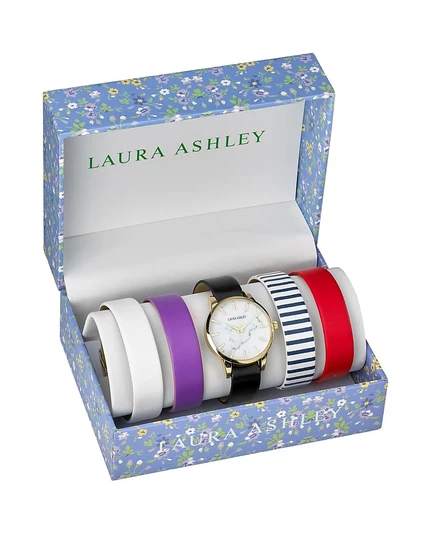 Часы Laura Ashley Gold с 5 ремешками, 36 мм, золотистые
