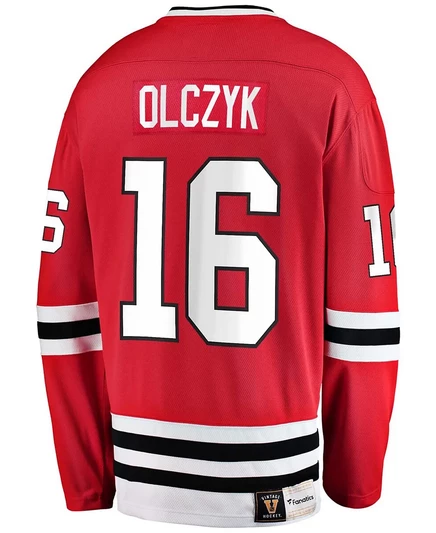 Мужская джерси Fanatics Eddie Olczyk Chicago Blackhawks, красная