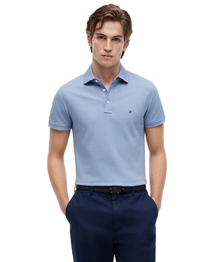 Мужское поло Tommy Hilfiger 1985, ярко-синее