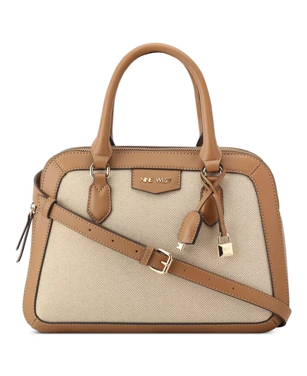  Дизайнерская сумка-ранец Cibrina Dome  natural canvas dark camel