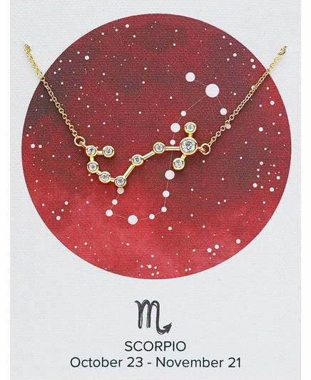 Женское колье When Stars Align Constellation из 14-каратной золотой пластины scorpio