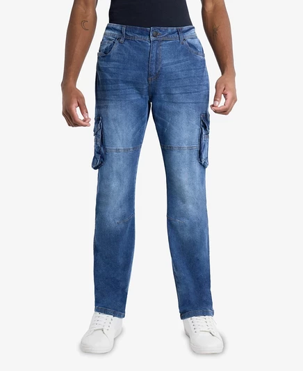 Мужские джинсы XRAY Slim fit карго эластичные, синие